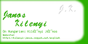 janos kilenyi business card